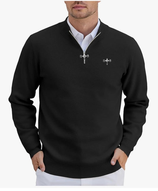 BLACK 888 Quarter Zip