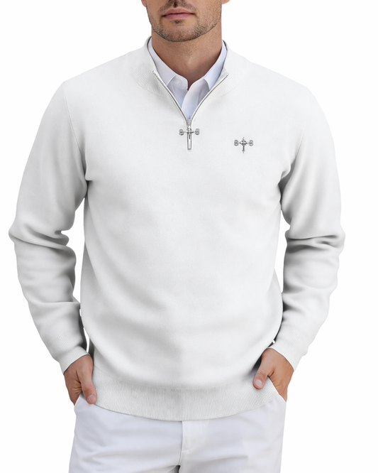 White 888 Quarter Zip