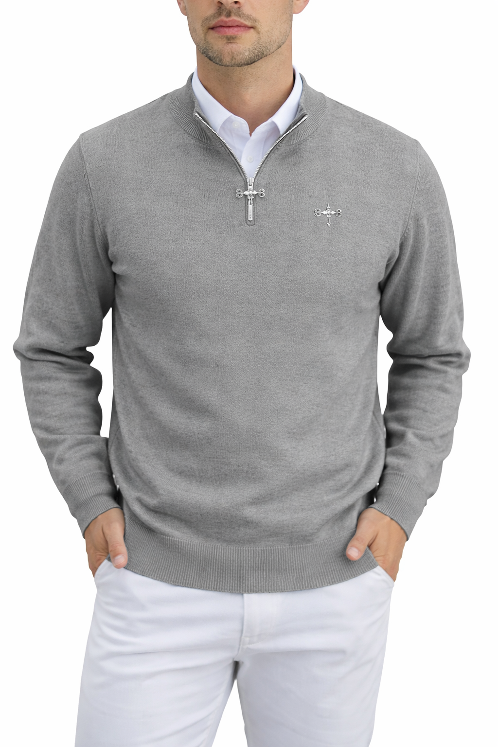 Grey 888 Quarter Zip